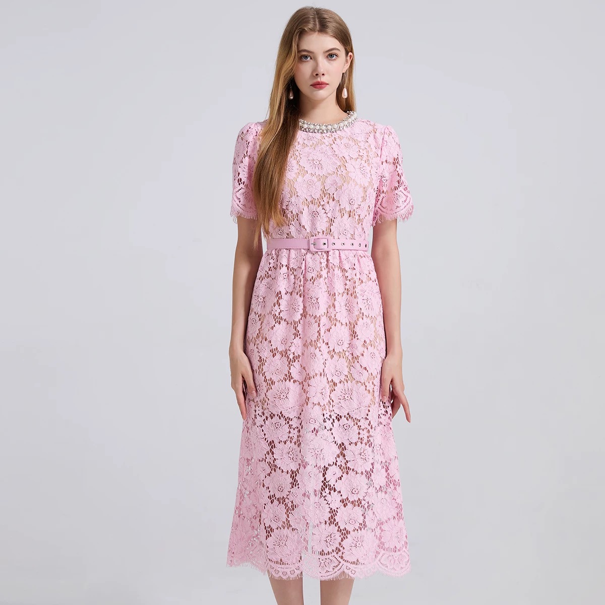 Grab a glass lace dress FBC298 images